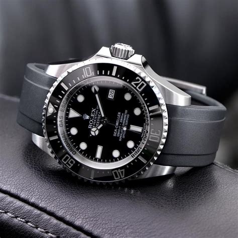 rolex black rubber strap.